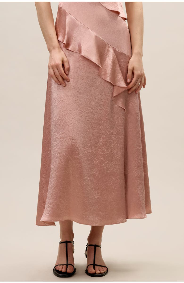 Rebecca Taylor Hollis Satin Dress, Alternate, color, Rouge