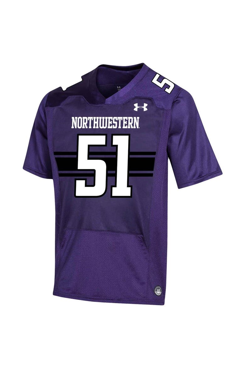 Men's Under Armour #51 Purple Northwestern Wildcats Replica Football Jersey, Alternate, color, Purple