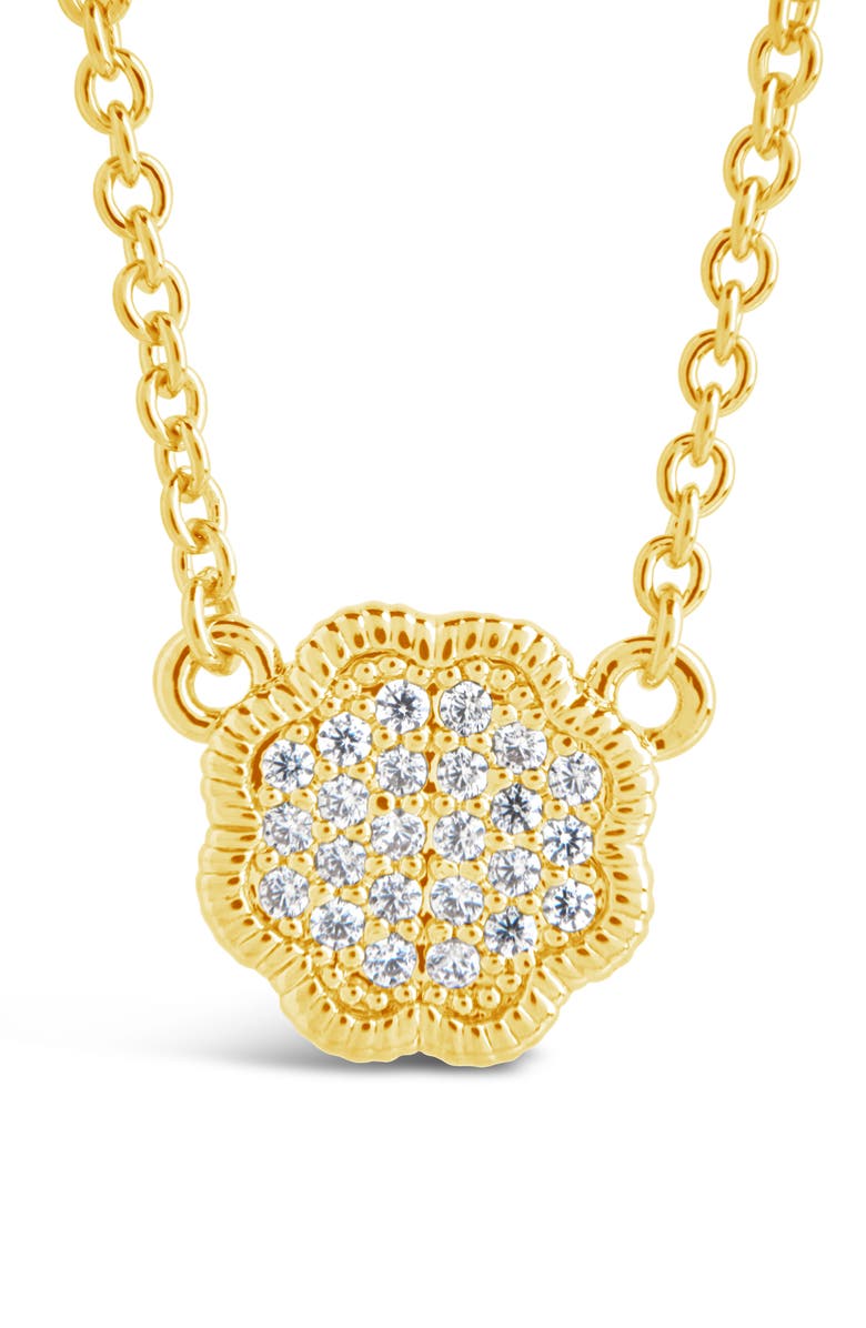 Sterling Forever Rose Petal Pendant Necklace, Alternate, color, Gold