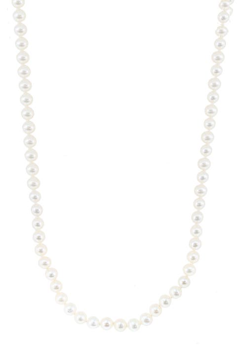 14K White Gold Freshwater Pearl Necklace