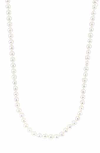 14K White Gold Freshwater Pearl Necklace