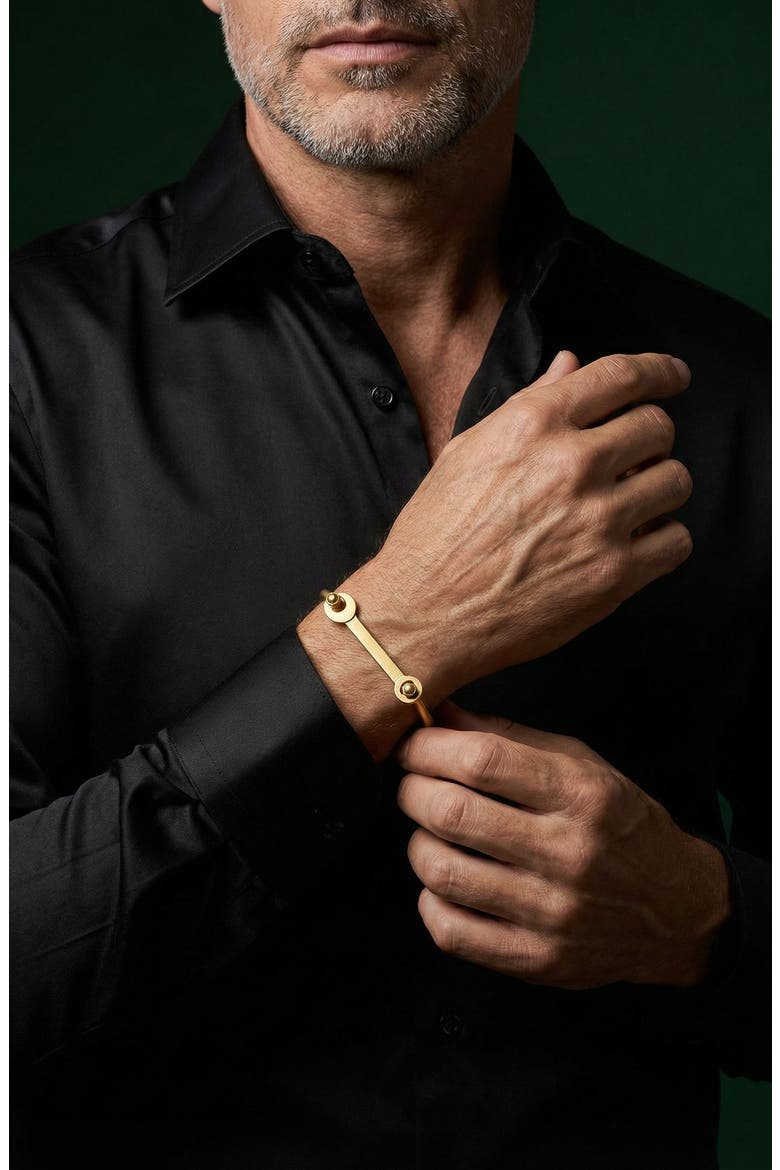 Allan Hinge Bracelet, Alternate, color, GOLD