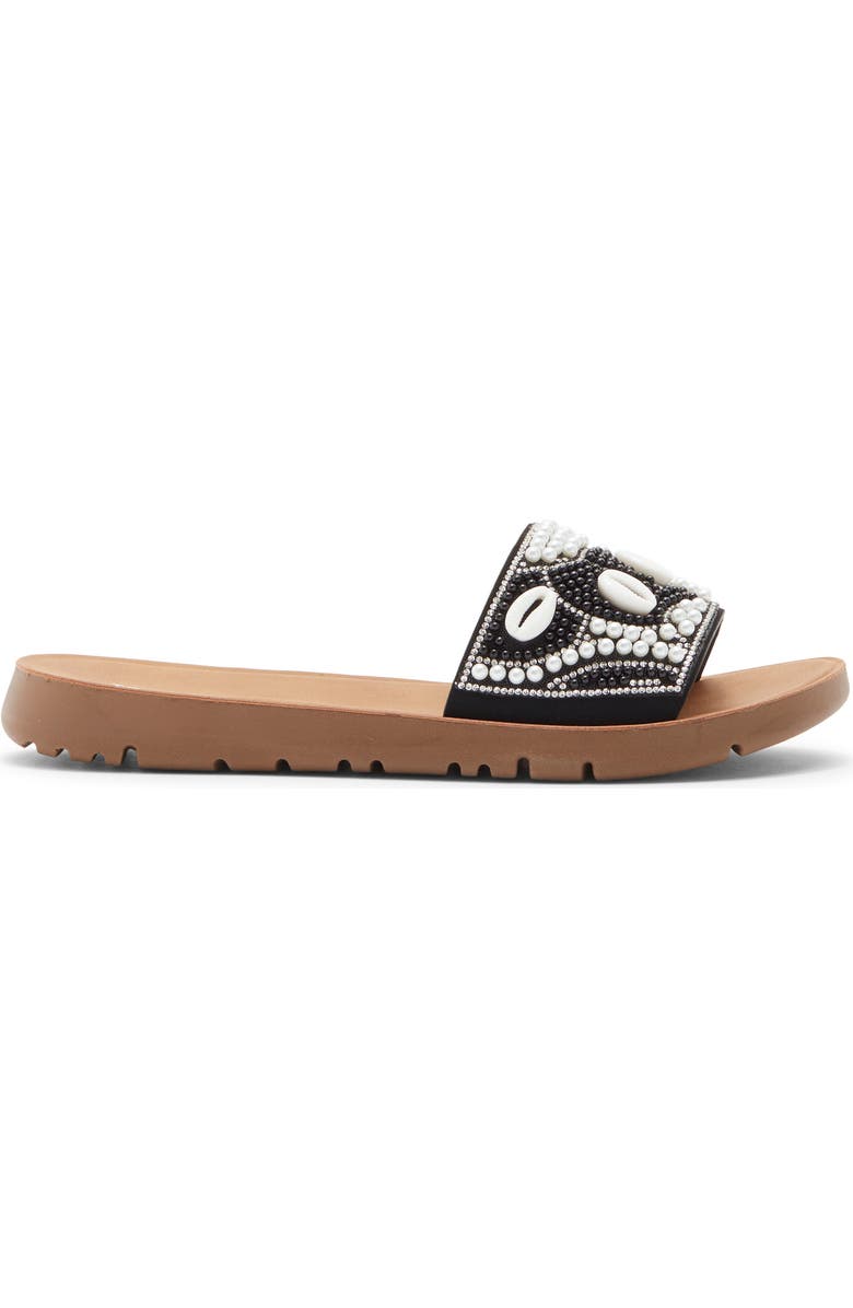 TOP MODA Northern Slide Sandal, Alternate, color, Black Nubuck
