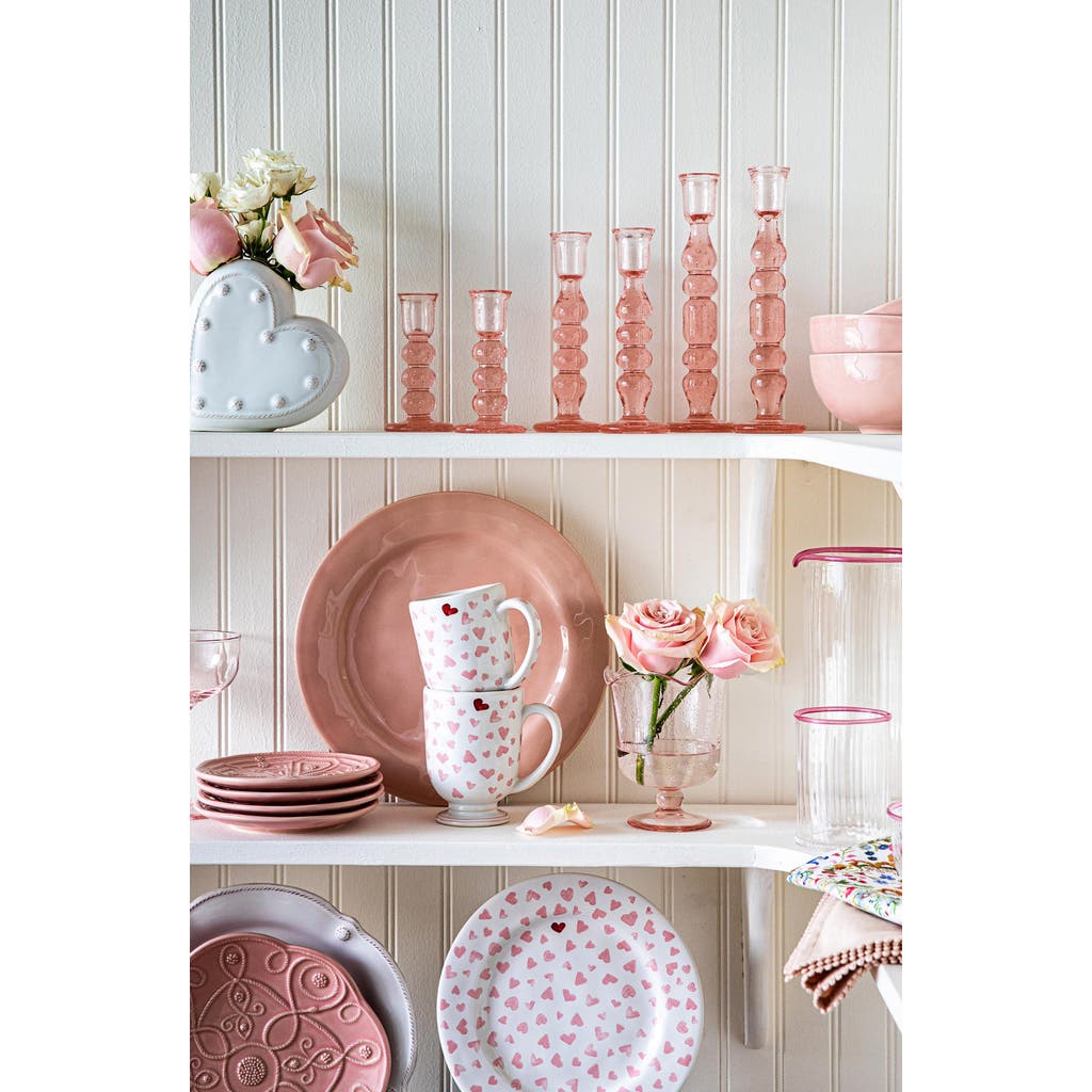 Juliska Provence Set Of 2 Candlesticks In Blush