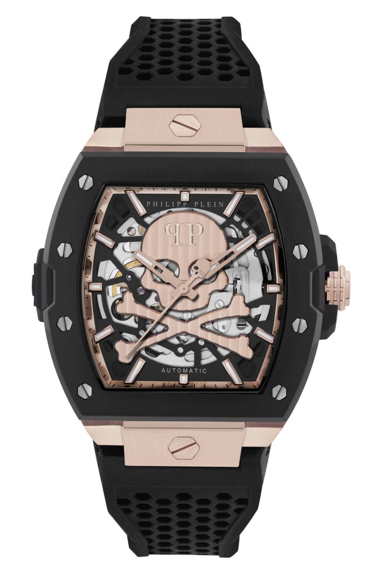 The $keleton 2.0 Automatic Silicone Strap Watch, 44mm, Main, color, TTE