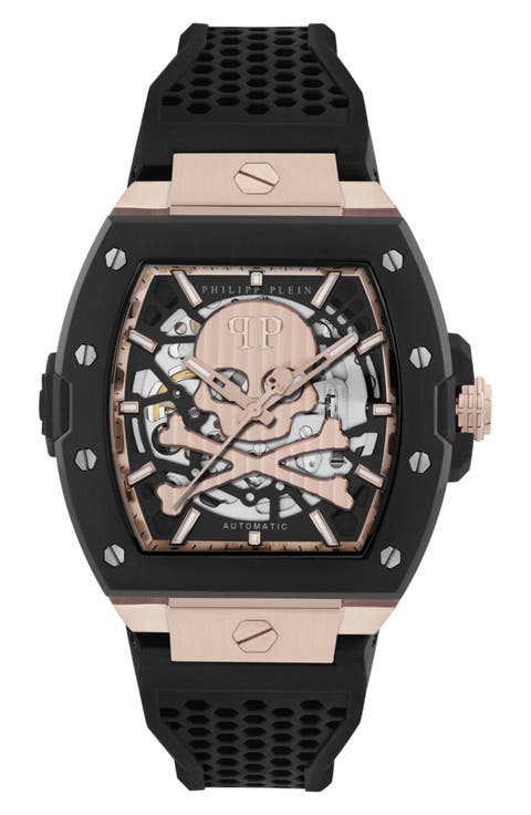 The $keleton 2.0 Automatic Silicone Strap Watch, 44mm