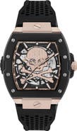 PHILIPP PLEIN The $keleton 2.0 Automatic Silicone Strap Watch, 44mm