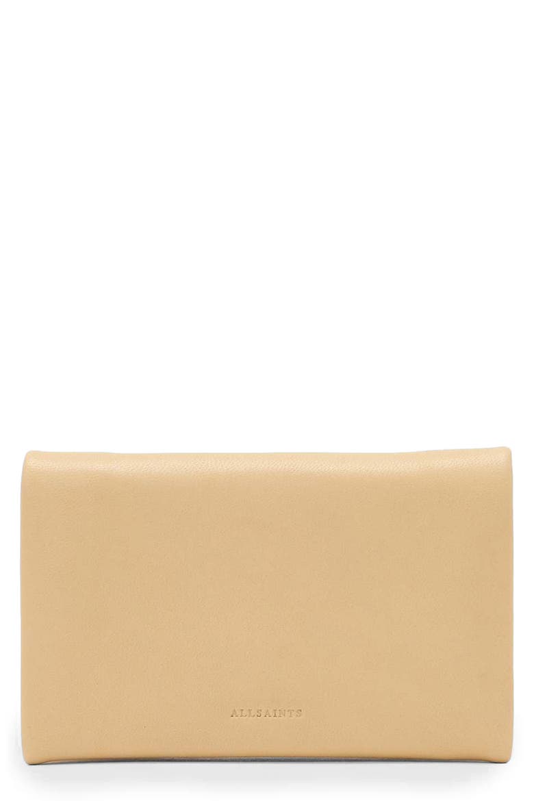 Harluna Leather Bifold Wallet, Main, color, MELLOW YELLOW
