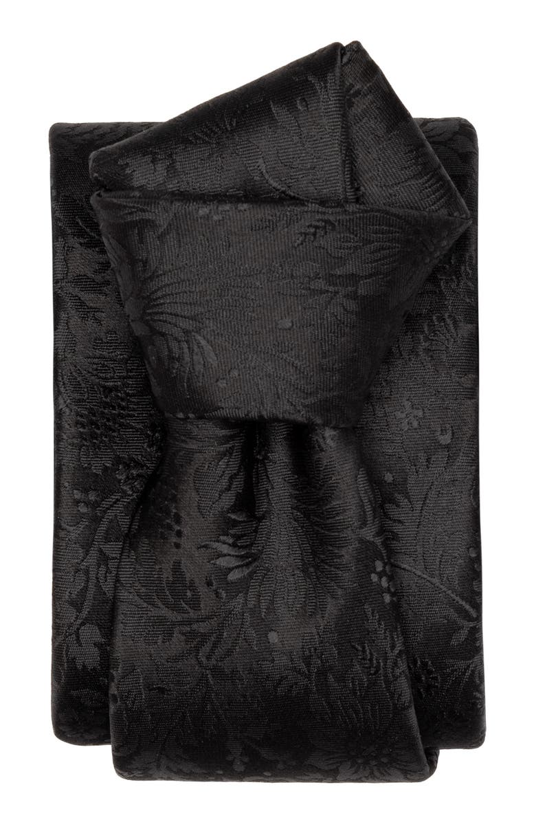 Elizabetta Goldoni - Silk Jacquard Tie for Men, Alternate, color, Black