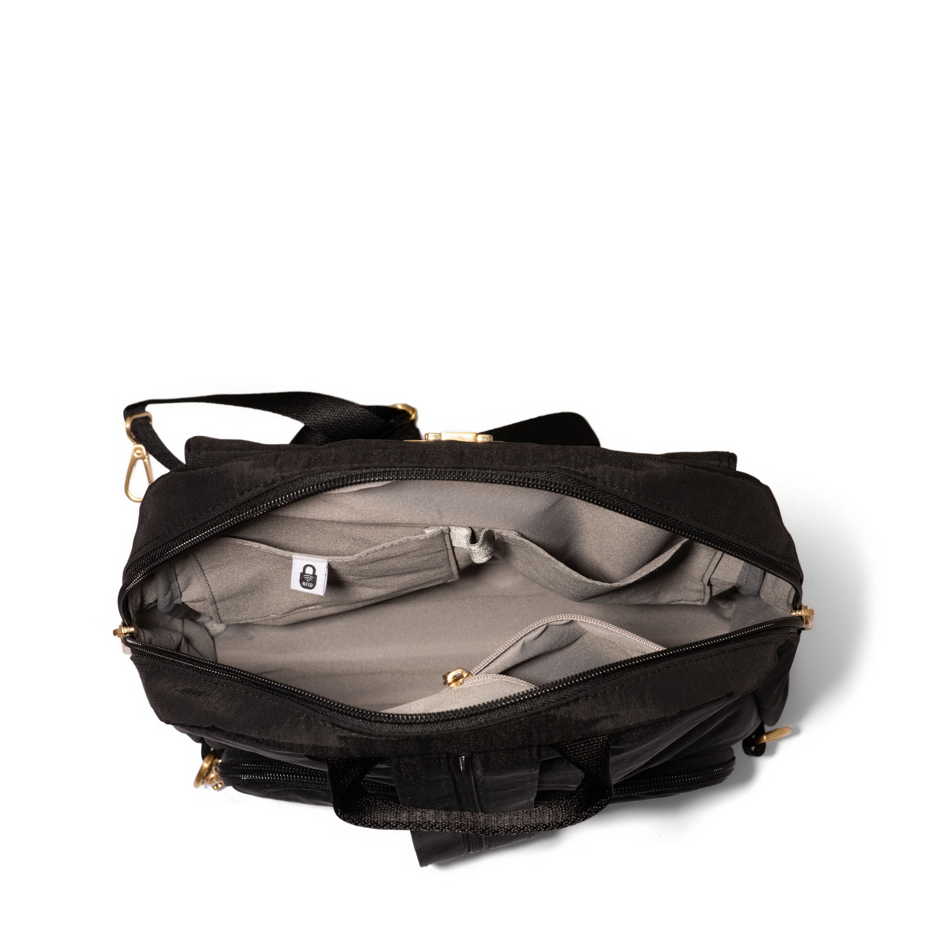 Coastal Flip Lock Day Pack, Alternate, color, Black with Gold Hardware