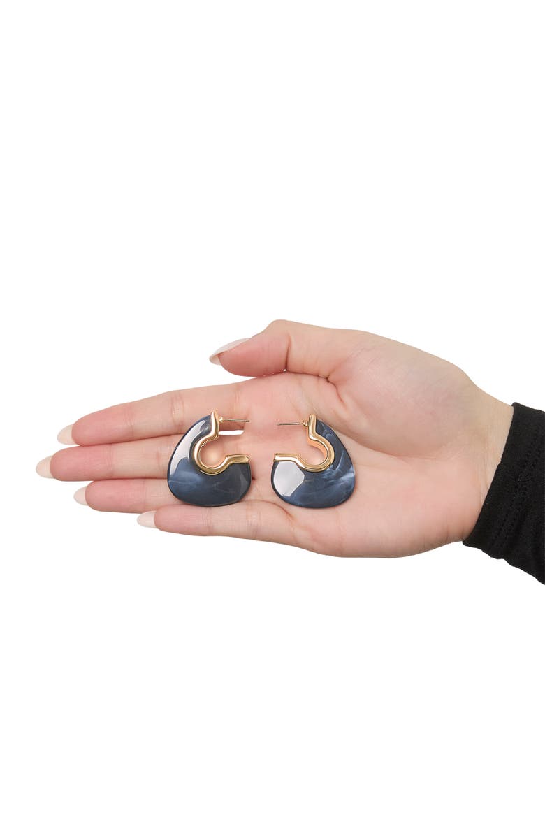 Jessica Simpson Blue Drop Earrings for Women, Gold-Tone Statement Earrings, Alternate, color, Blue