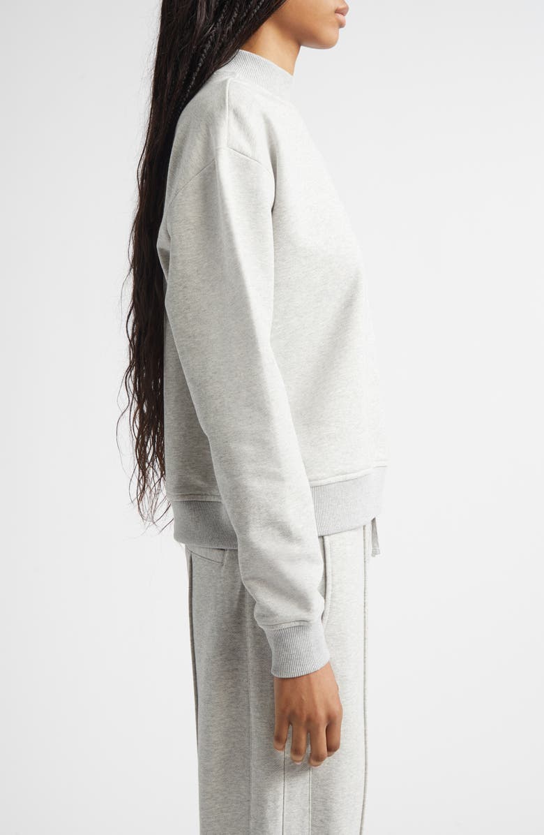 Derek Lam 10 Crosby Hylda Button Accent Cotton Sweatshirt, Alternate, color,