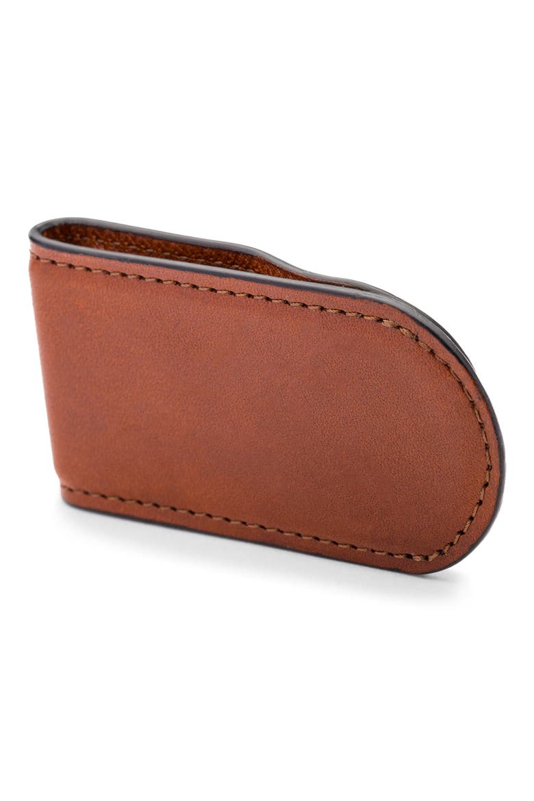 Leather Money Clip, Alternate, color, AMBER