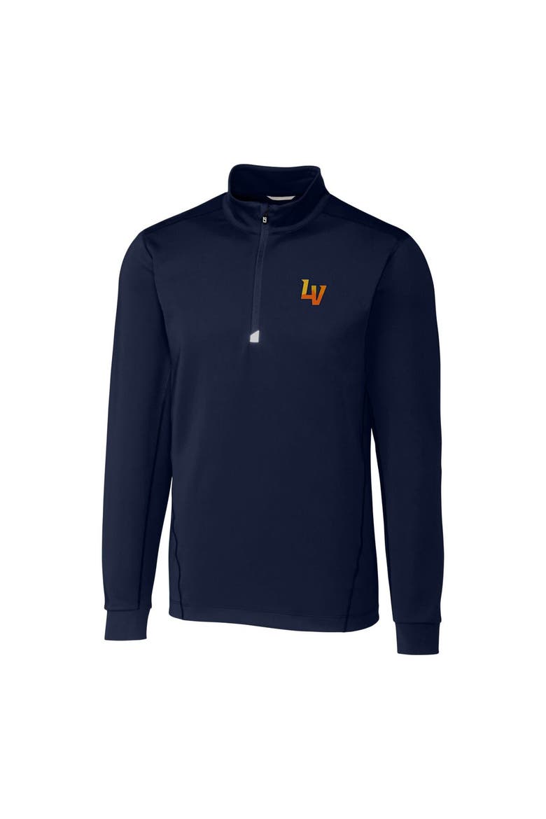 Men's Cutter & Buck  Navy Las Vegas Aviators Big & Tall Traverse Stretch Quarter-Zip Top, Alternate, color, Navy