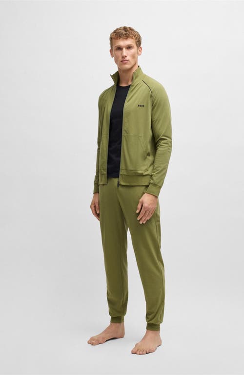 Hugo Boss Boss Mix Match Pajama Joggers In Medium Green