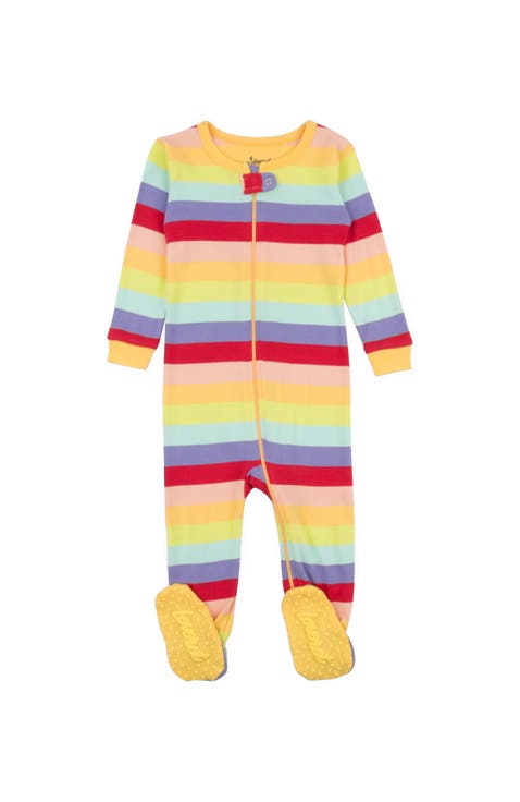 Footed Striped Cotton Matching Family Pajamas (Baby)