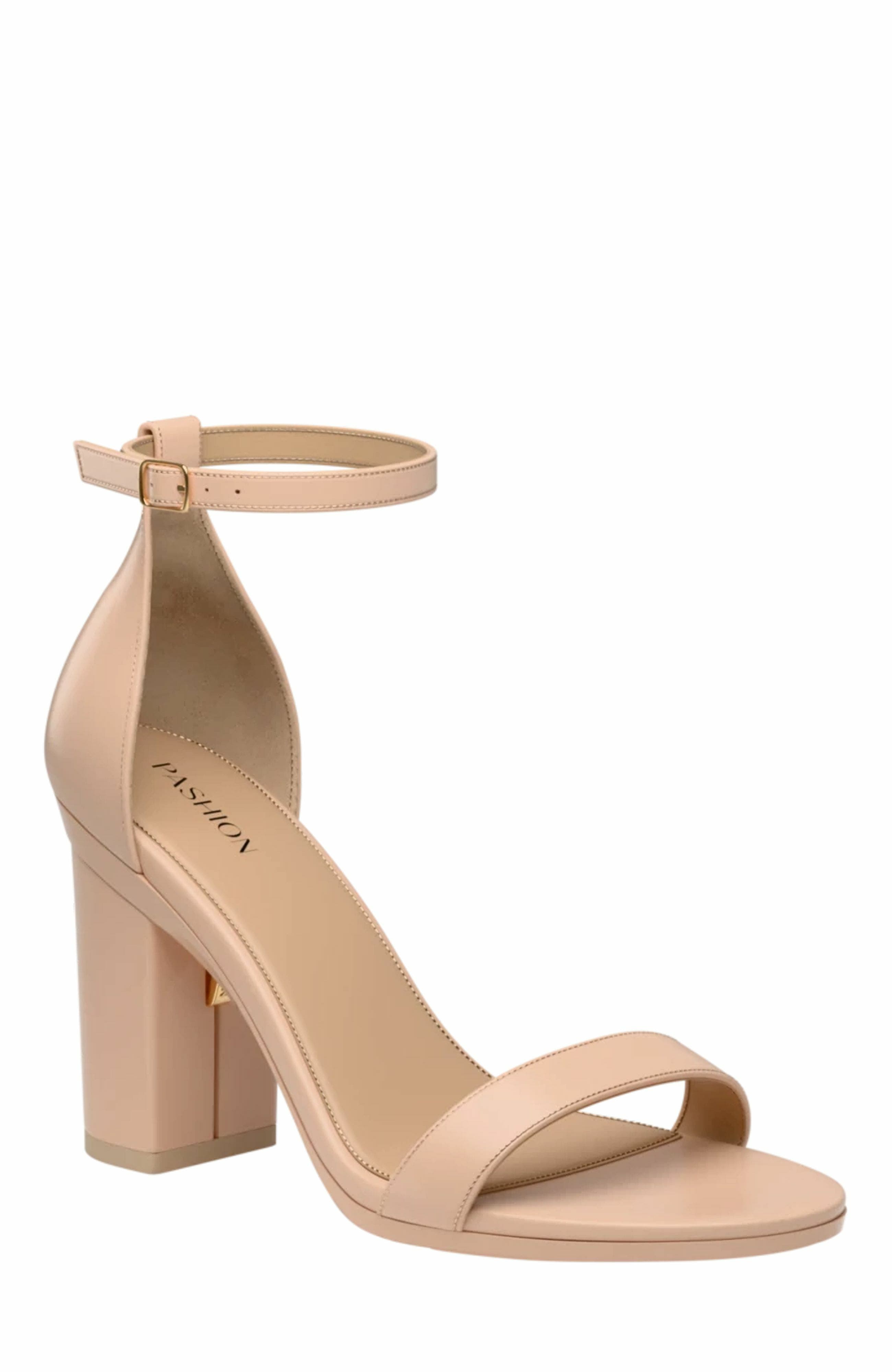 Pashion Footwear The Pashionista 4" Block Heel, Main, color, Sand Leather