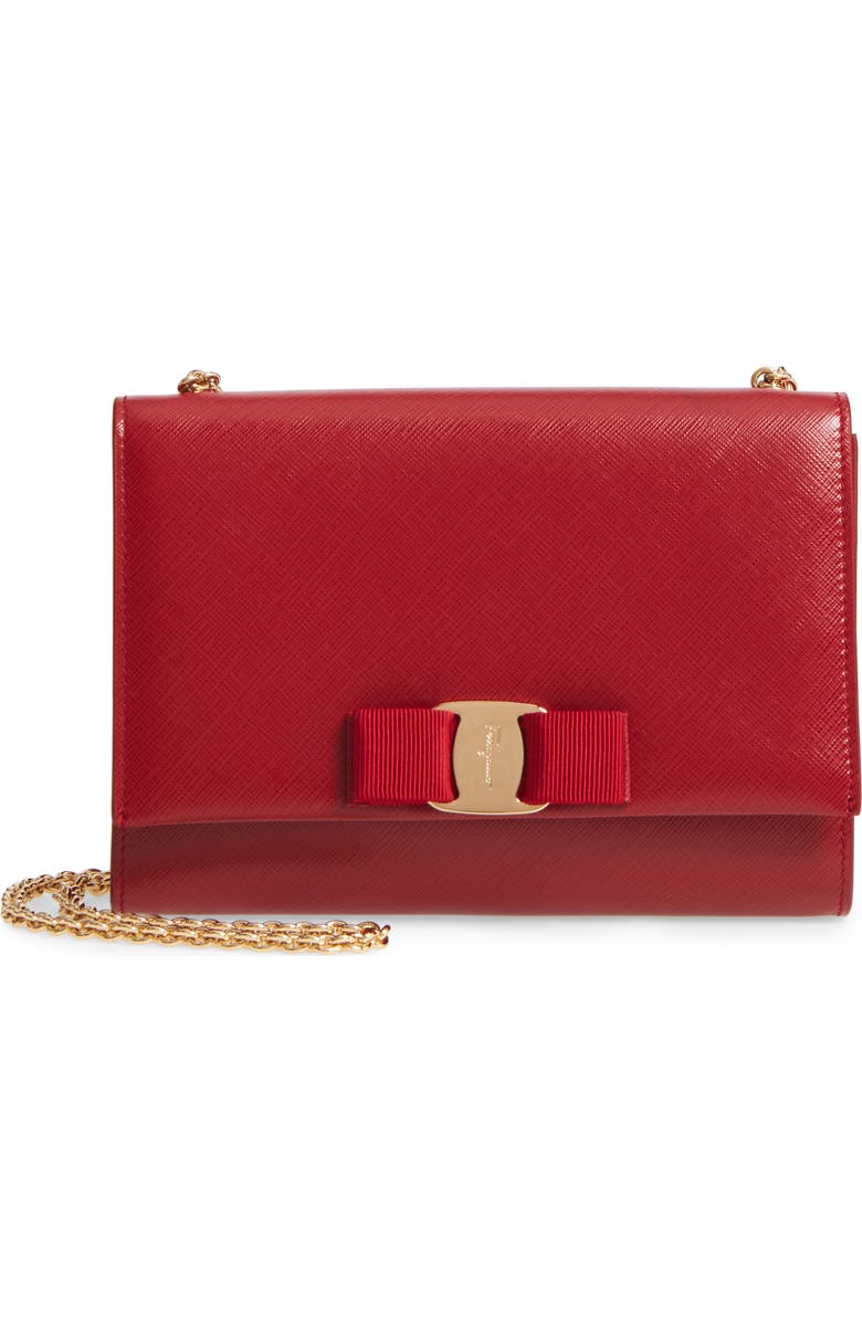 FERRAGAMO Salvatore Ferragamo Mini Vara Leather Crossbody Bag, Main, color,