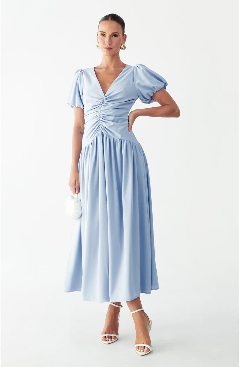 WILLA Zuri Midi Dress, Alternate, color, Sky Blue