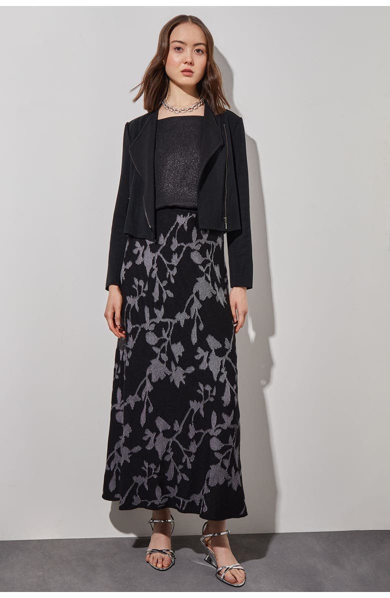 Ming Wang Tailored Moto Jacket, Alternate, color, Black