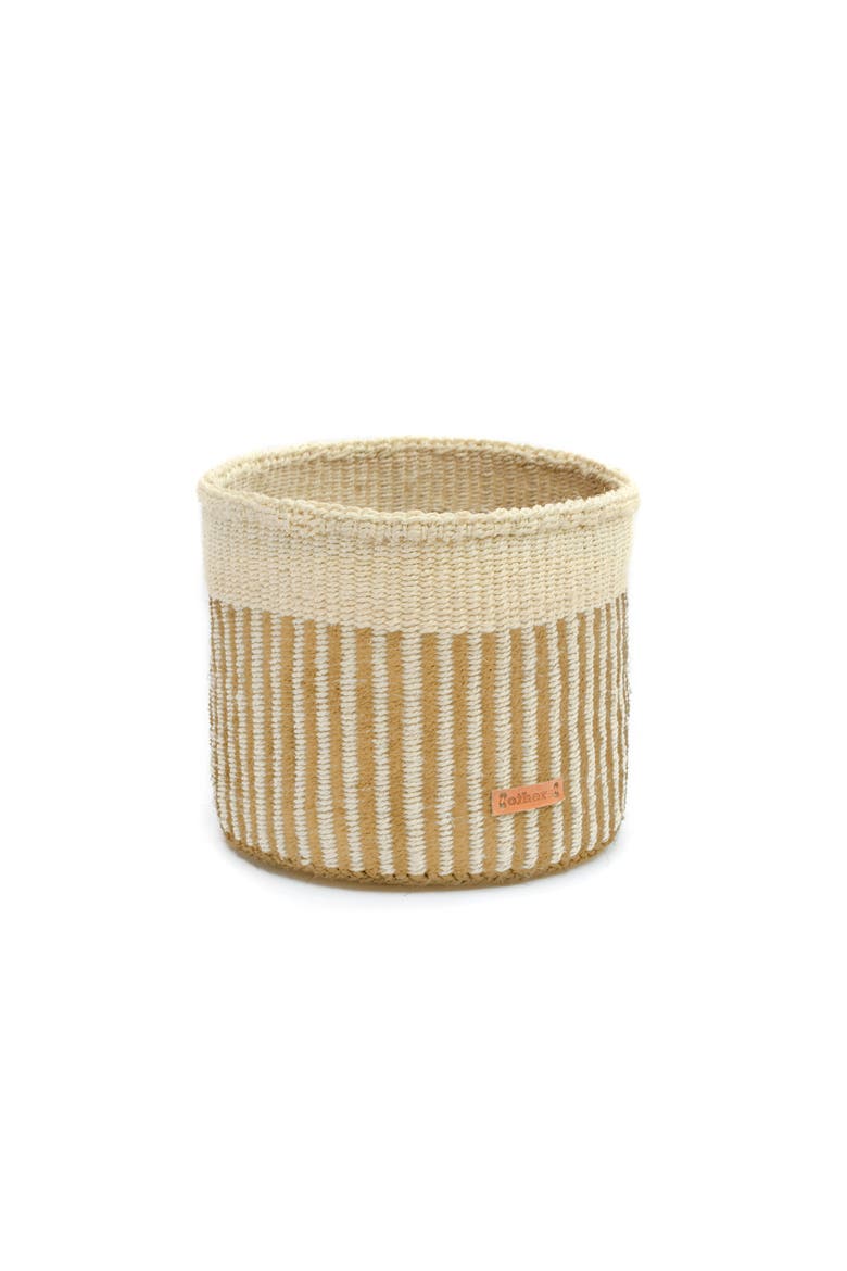 Striped Sisal Basket, Main, color, Natural