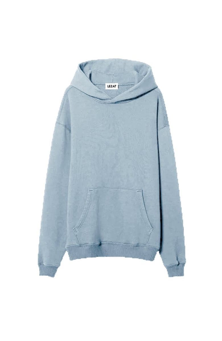 Lezat Juno Organic Cotton Oversized Heavyweight Hoodie Sweatshirt, Main, color, Winter Sky