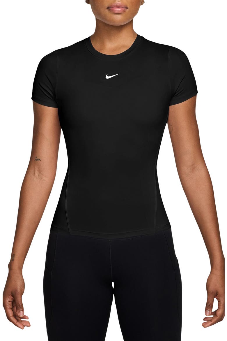 One Fitted T-Shirt, Main, color, BLACK/ WHITE