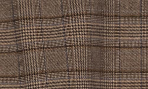 Democracy Plaid Zip Front Bomber Jacket In Brown