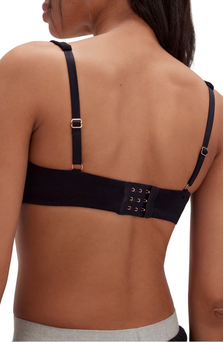 Free People Ahead Of The Curve Scoop Bralette, Alternate, color, Black