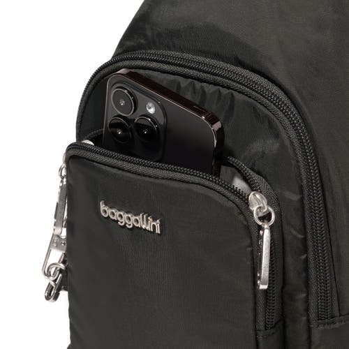 Baggallini Securtex Anti-theft Daytripper Sling Bag In Black