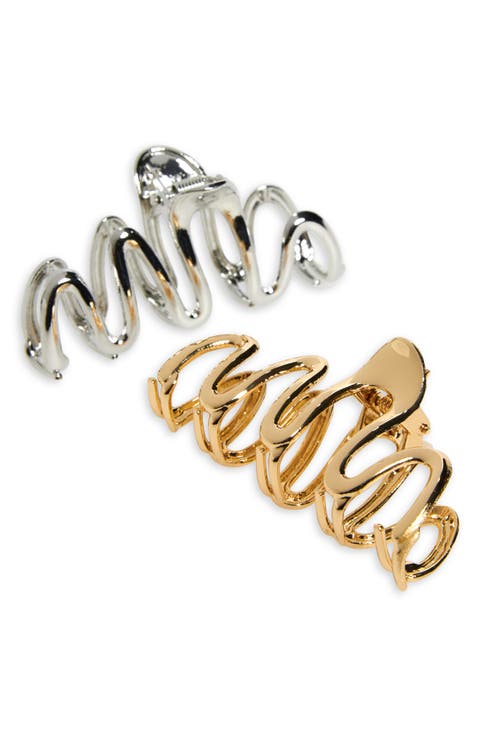 Assorted 2-Pack Metallic Jaw Hair Clips