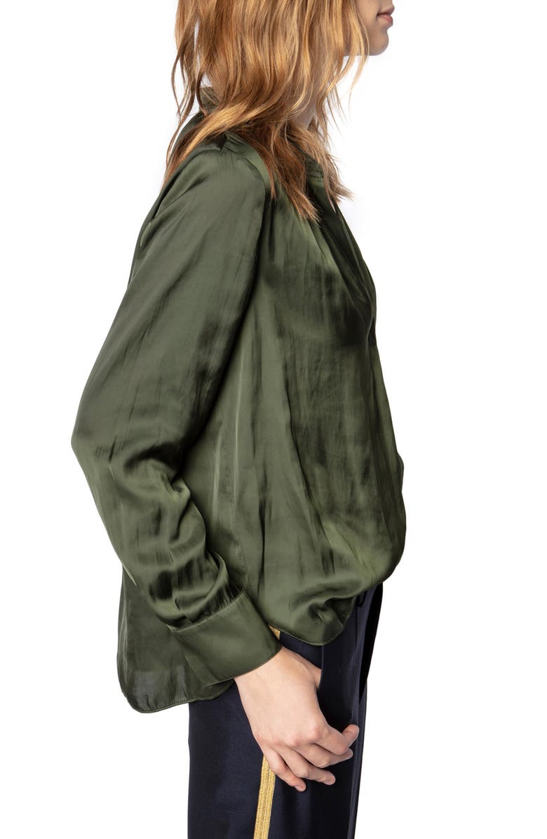 Zadig & Voltaire Tink Satin Blouse, Alternate, color, 