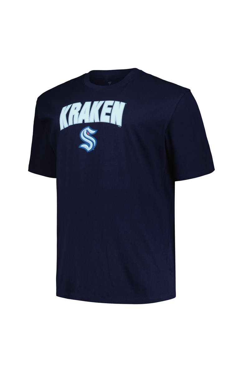 PROFILE Men's Profile Navy Seattle Kraken Big & Tall Arch Over Logo T-Shirt, Alternate, color, Navy