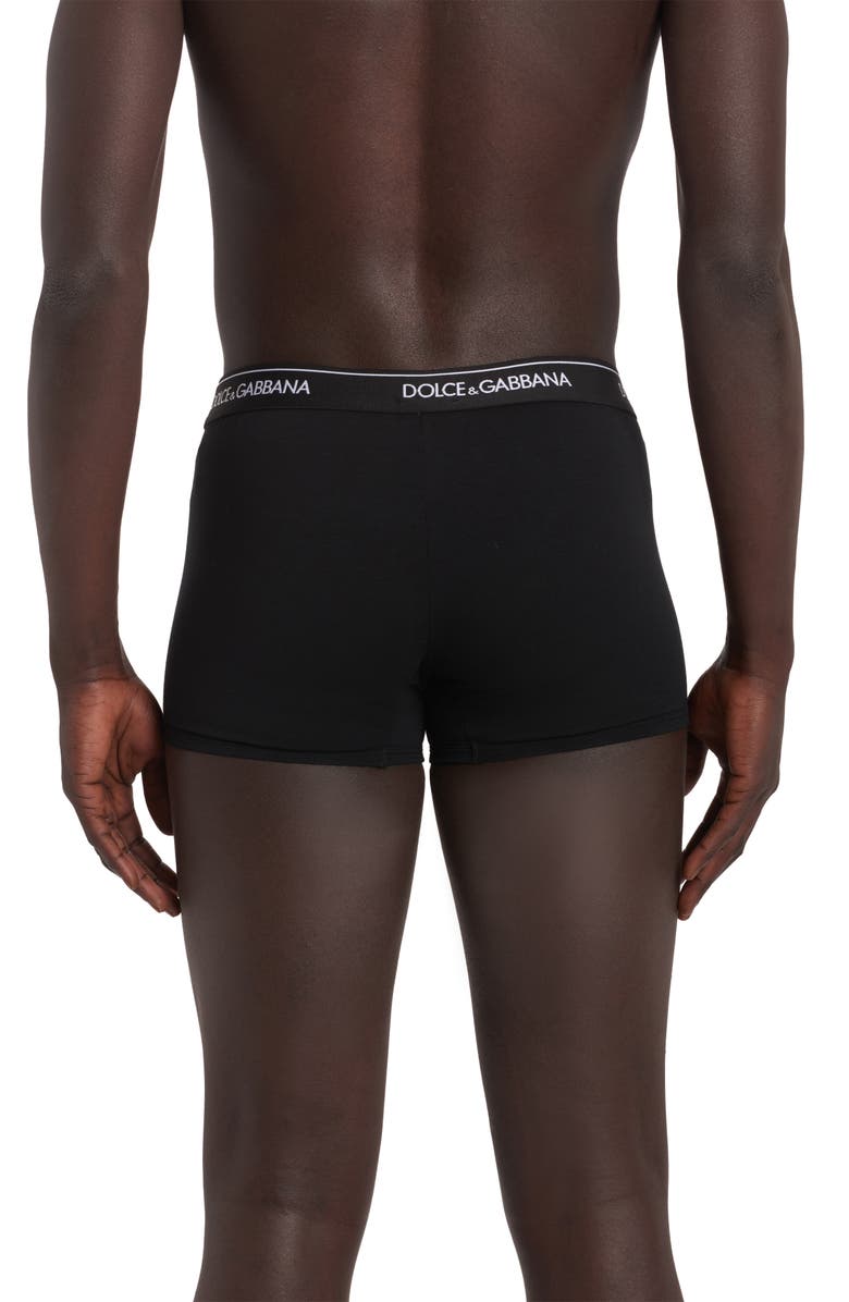 Dolce&Gabbana 2-Pack Logo Waist Boxer Briefs, Alternate, color, N0000 Nero