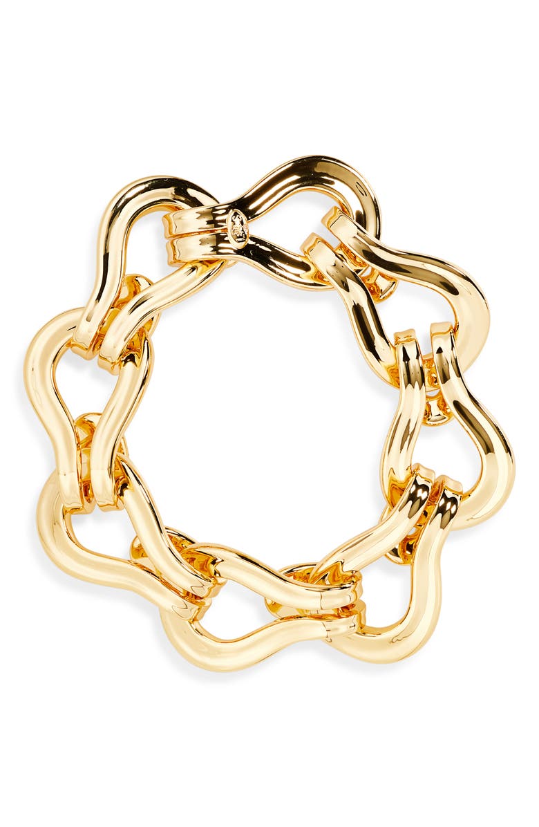 Lele Sadoughi Entwined Buckle Bracelet, Main, color, Gold