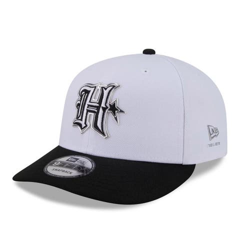 Men's New Era  White/Black Houston Texans 2026 NFL Draft Pre-Curved 9FIFTY Snapback Hat