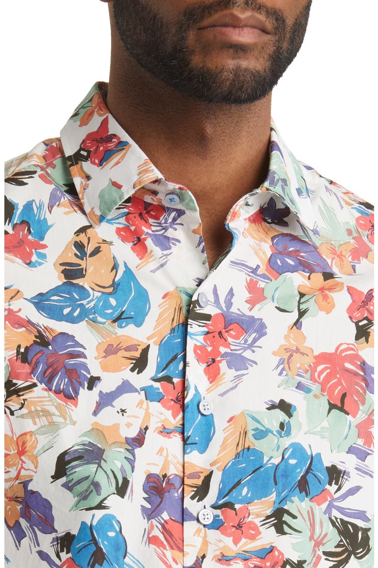 Upper Charlton Floral Short Sleeve Button-Up Shirt, Alternate, color, BOTANICAL