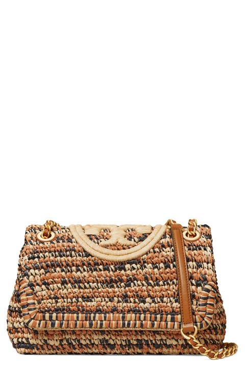 Fleming Raffia Crossbody Bag