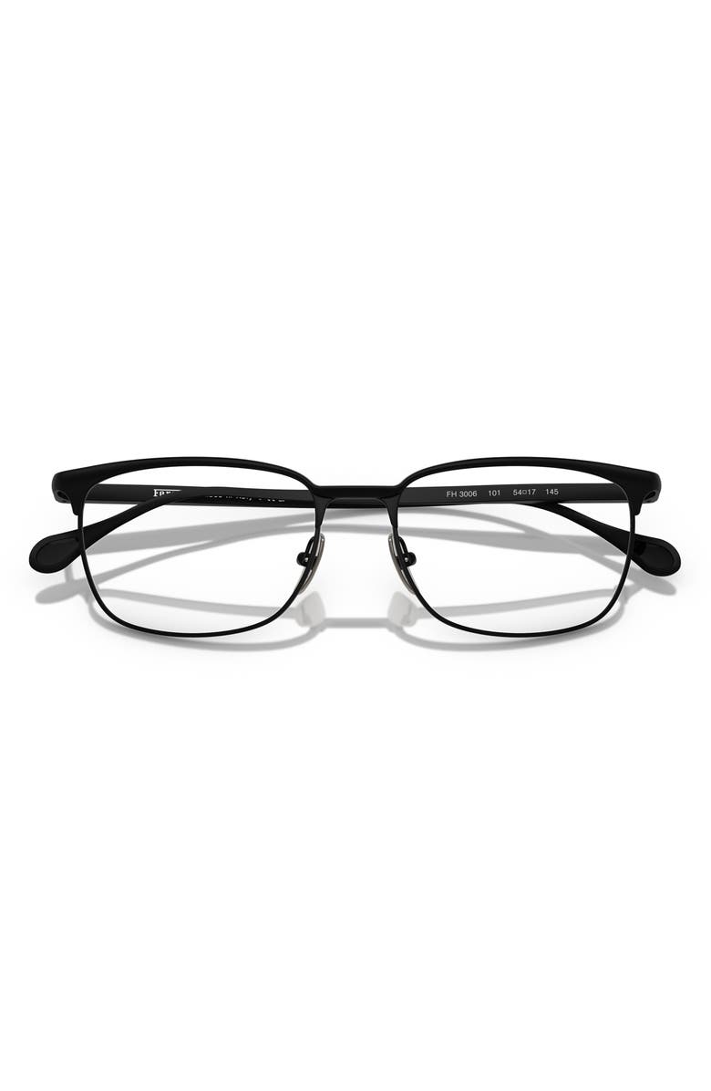 Scuderia Ferrari 56mm Pillow Optical Glasses, Alternate, color, Matte Black / Demo Lens