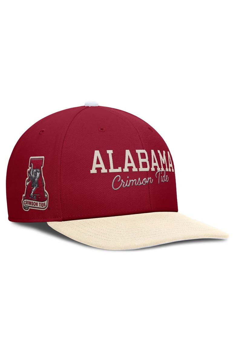 Men's Nike Crimson/Cream Alabama Crimson Tide Pro Legacy Script Snapback Hat, Main, color, Crimson