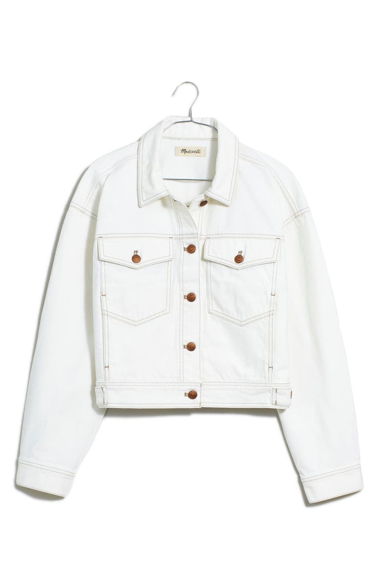 Madewell Button Front Denim Jacket, Alternate, color, 