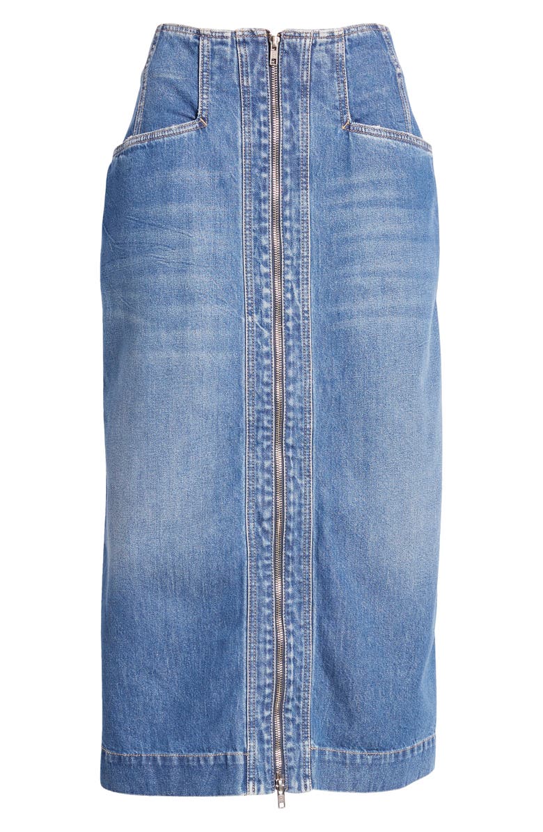Closed Exposed Zip Nonstretch Denim Pencil Skirt, Alternate, color,