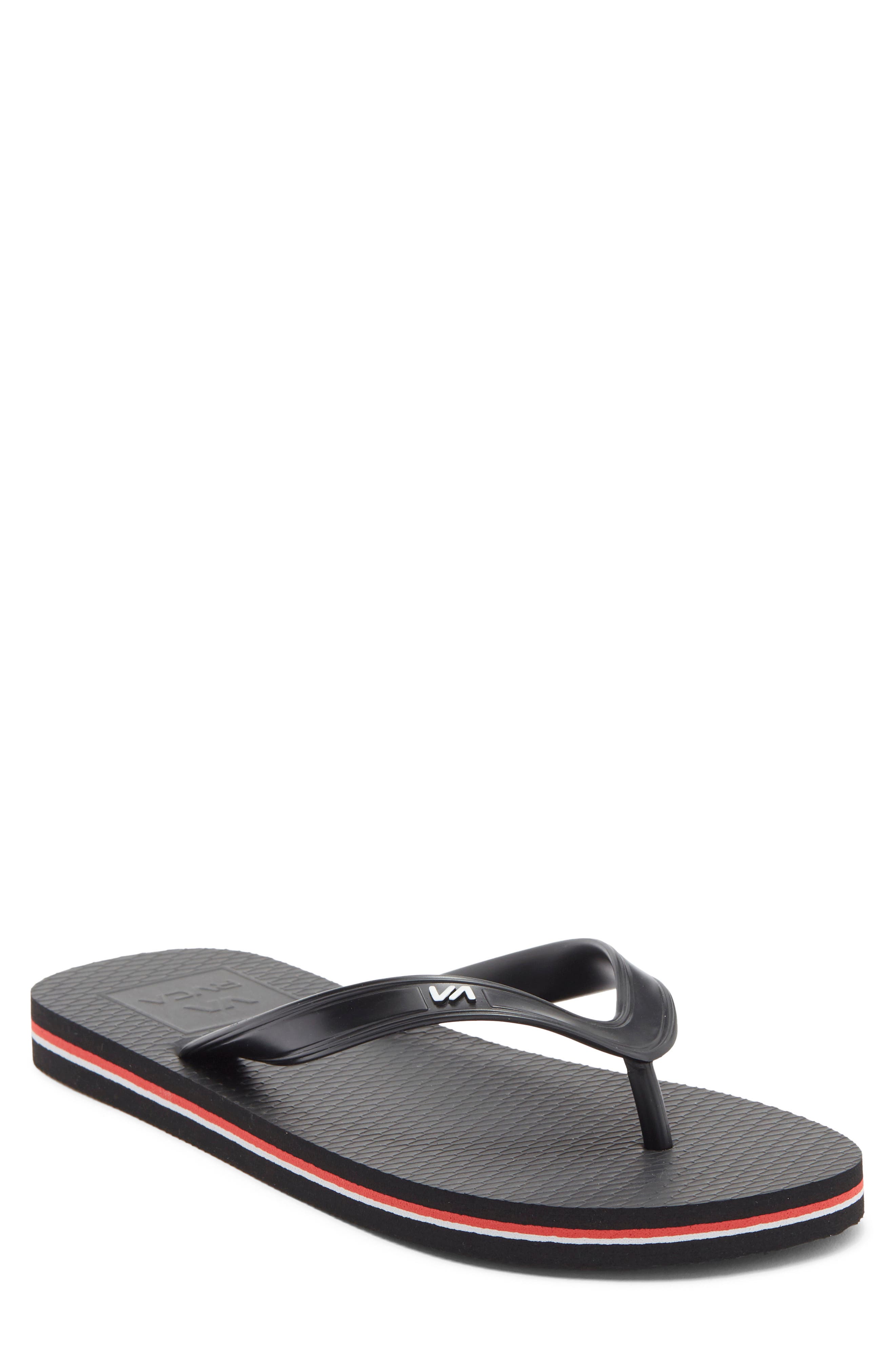 RVCA All the Way Flip Flop, Main, color, Black