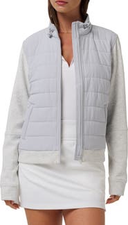 TravisMathew Skyloft Soft Espresso Martini Full Zip Quilted Jacket