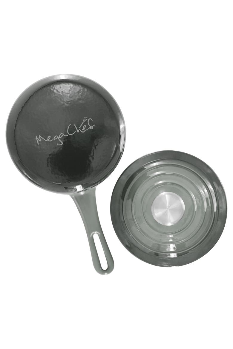 2 Quart Enameled Cast Iron Sauce Pan, Alternate, color, Gray
