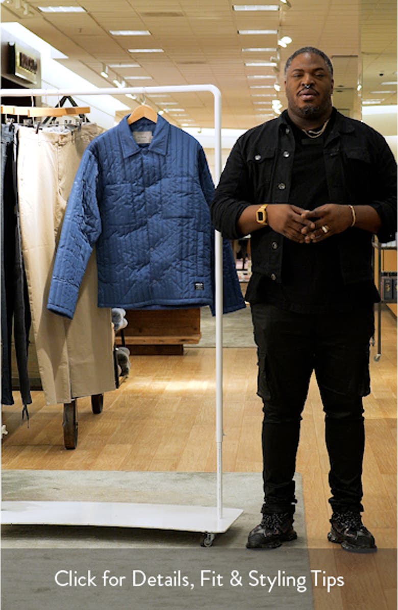 Water Repellent Quilted Shirt Jacket, sales video thumbnail