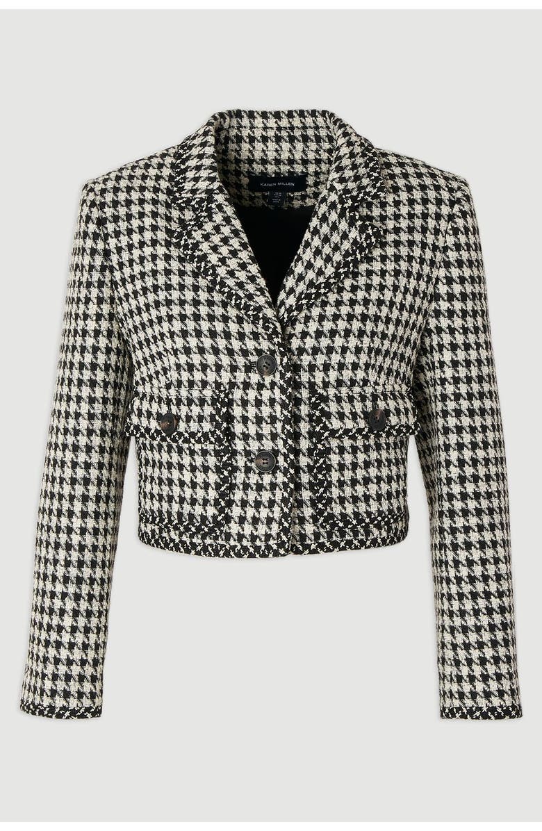 Karen Millen Tweed Cropped Tailored Jacket, Alternate, color, Multi