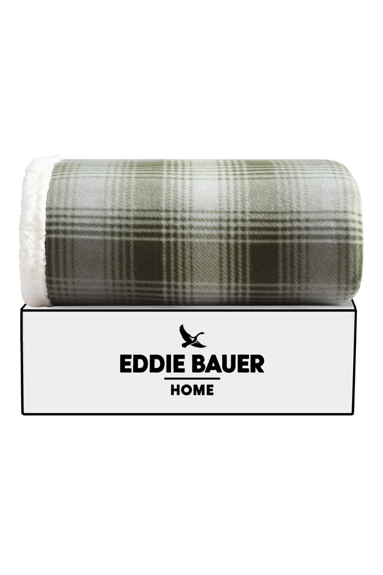 Nordic Plaid Throw Blanket, Alternate, color, DARK GREEN