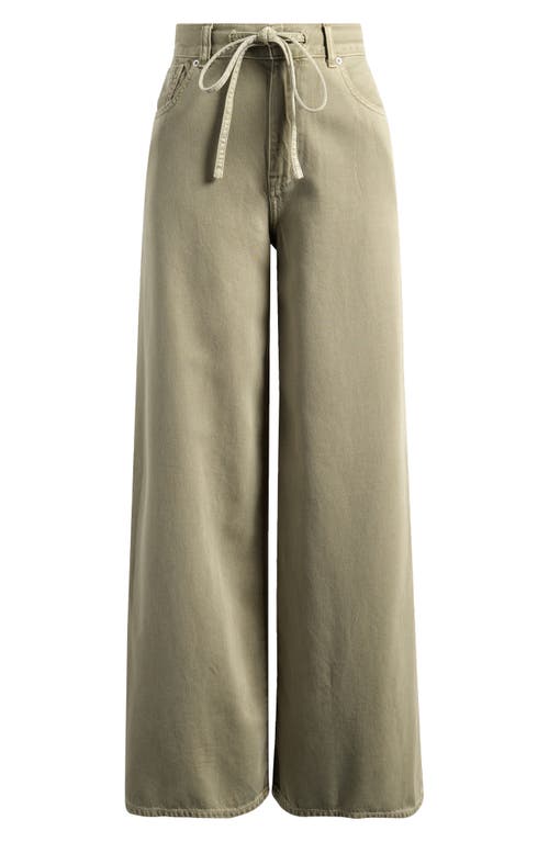 Madewell Tencel Drawstring Jeans Sagebrush In Green