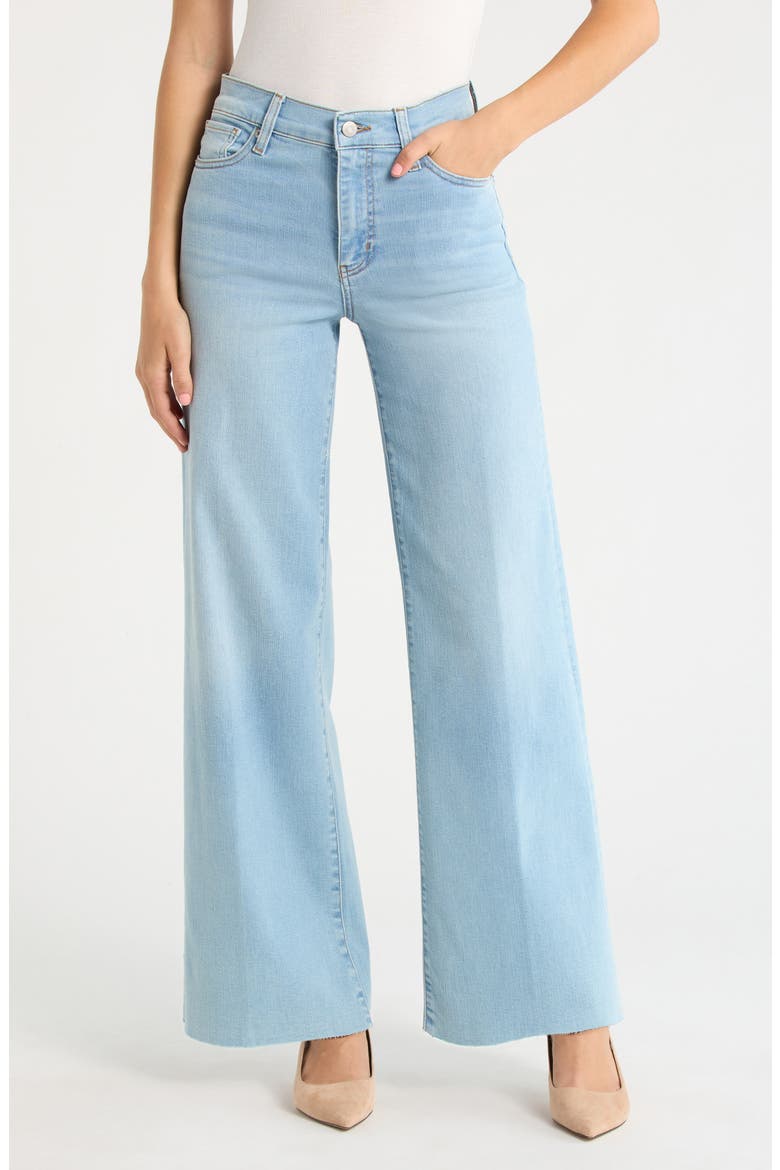 Le Slim Raw Hem Palazzo Jeans, Main, color, HUSH RAW AFTER